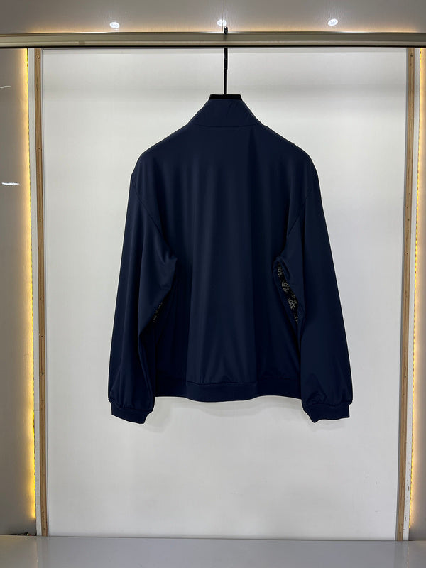 Side profile of Louis Vuitton luxury clothing with label-forward styling