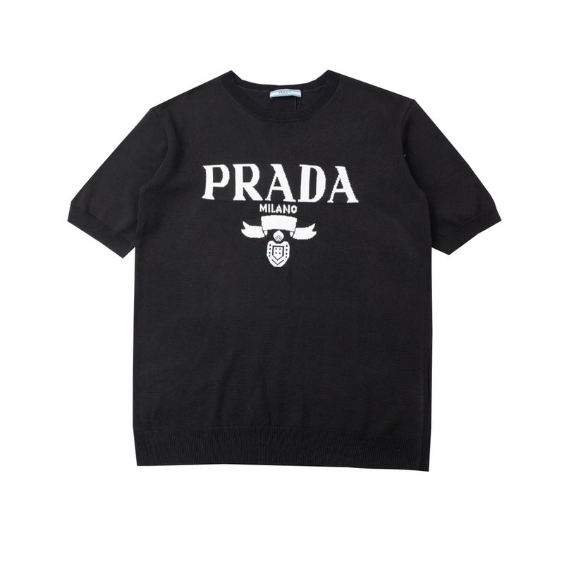 Front view of Polo cotton polo shirt with monogram-inspired silhouette