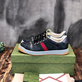 Gucci Streetwear sneakers in neutral cream signature lace-up style front view