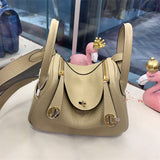 Side view of versatile structured handbag