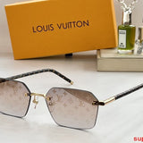 Close-up detail view of Louis Vuitton unisex sunglasses