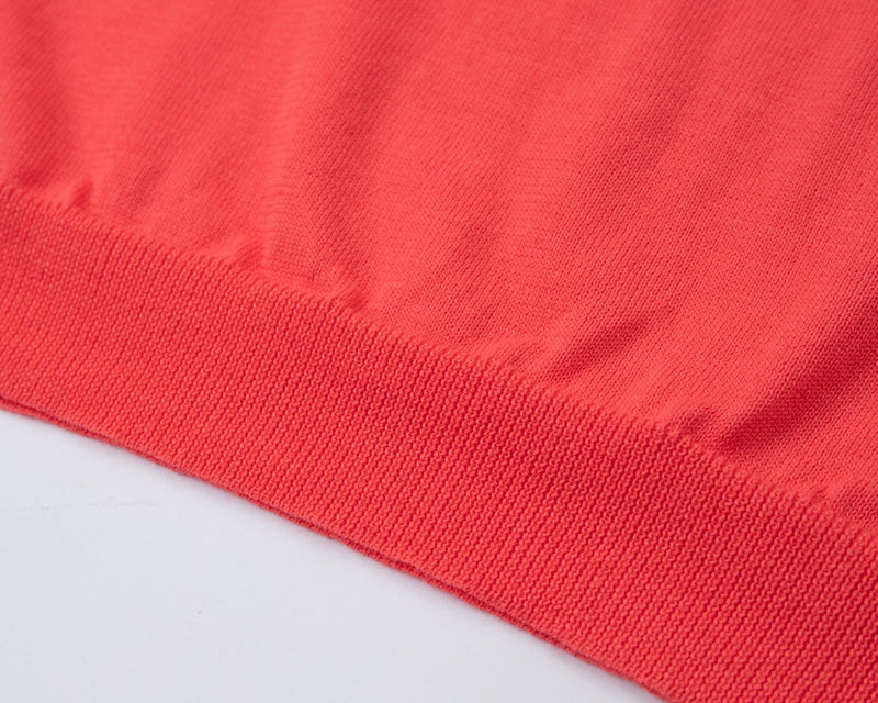 Front view of Polo cotton polo shirt with monogram-inspired silhouette