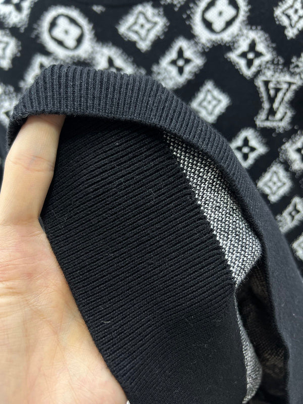 Back view of Louis Vuitton luxury clothing with logo-detail design