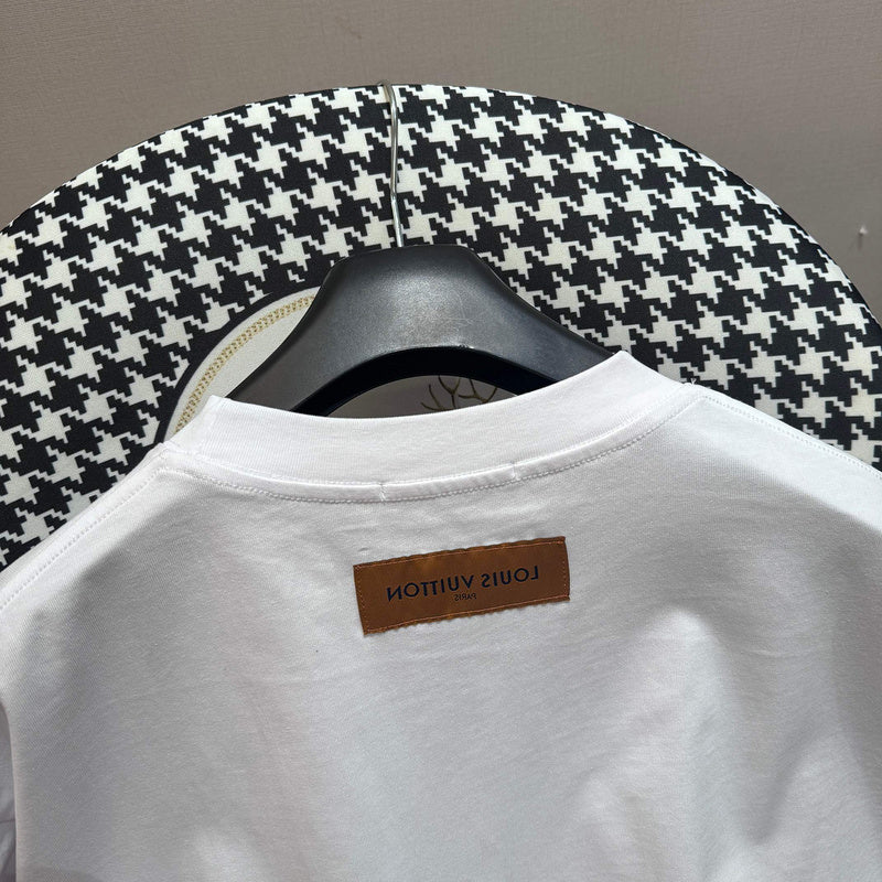 Full styled look of Louis Vuitton cotton t-shirt with tailored silhouette