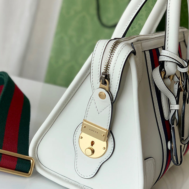 Styled lifestyle shot of statement polished women's handbag – women's everyday handbag