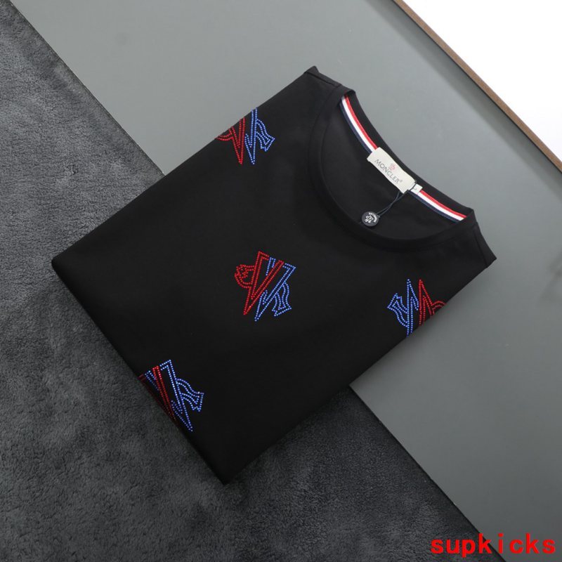 Front view of Moncler luxury clothing with relaxed-fit cut