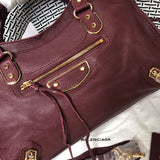 Back view of sleek everyday-luxe women's handbag – women's premium purse