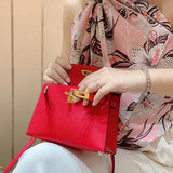 Close-up detail of sophisticated bag design