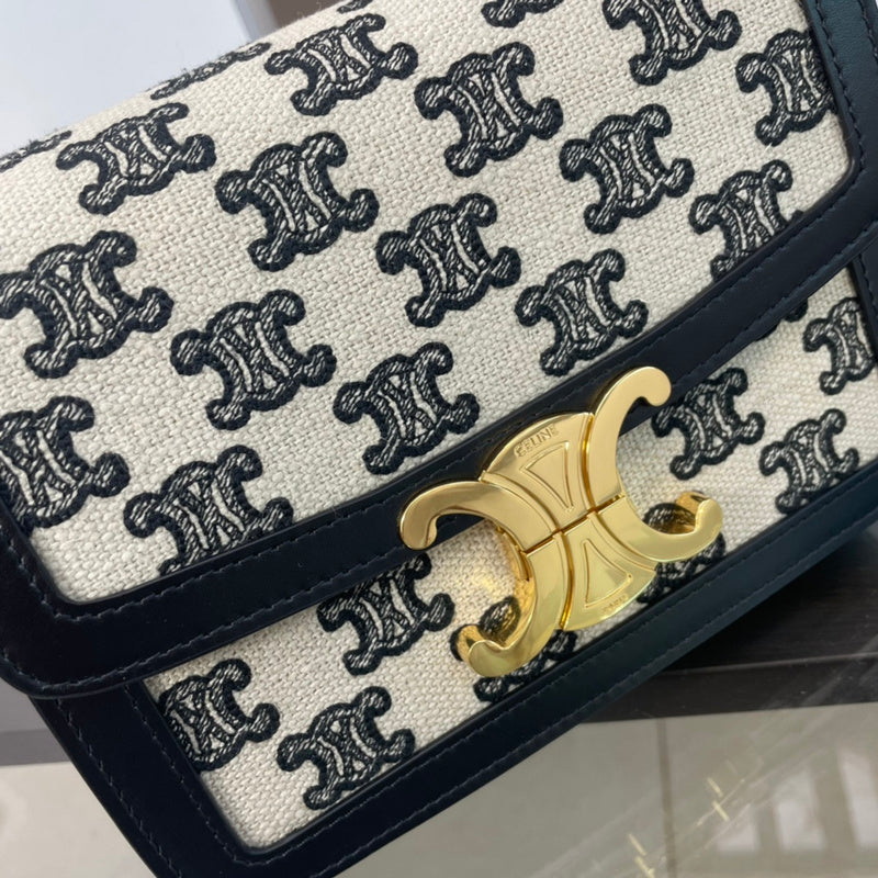 Side profile of statement refined women's handbag – women's designer-style accessory