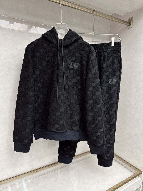Front view of Louis Vuitton luxury clothing with everyday silhouette