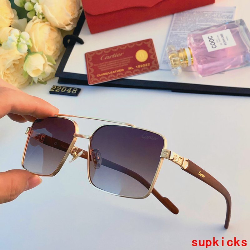 Angled view of Cartier unisex sunglasses