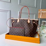 Front view of modern sleek women's handbag – women's everyday handbag