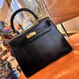 Sleek bag shown from front angle