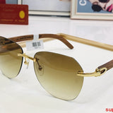 Close-up detail view of Cartier unisex sunglasses