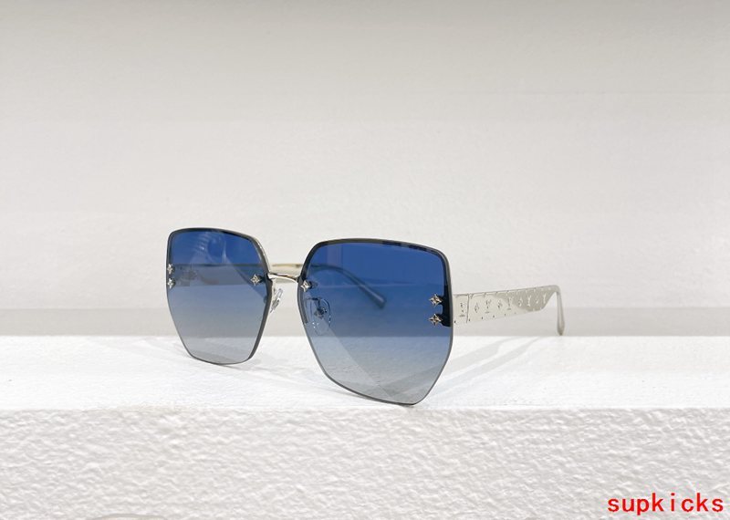 Close-up detail view of Louis Vuitton unisex sunglasses