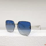 Close-up detail view of Louis Vuitton unisex sunglasses