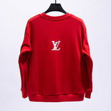 Side profile of Louis Vuitton luxury clothing with logo-detail design