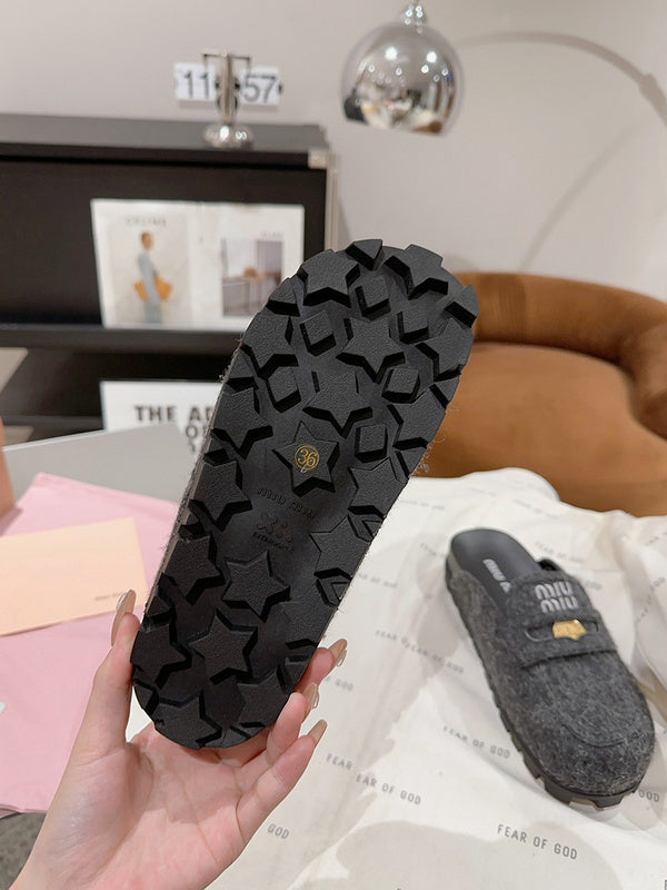 Miu Miu luxury shoes detail shot
