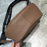 Polished Vegan Leather Handbag - Smooth Faux-Leather Exterior | Women's Premium Handbag #745 - back view (image 4) of designer-inspired handbag