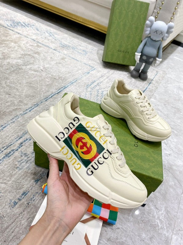 Gucci bold contrast luxury sneakers view 5 sleek tonal finish
