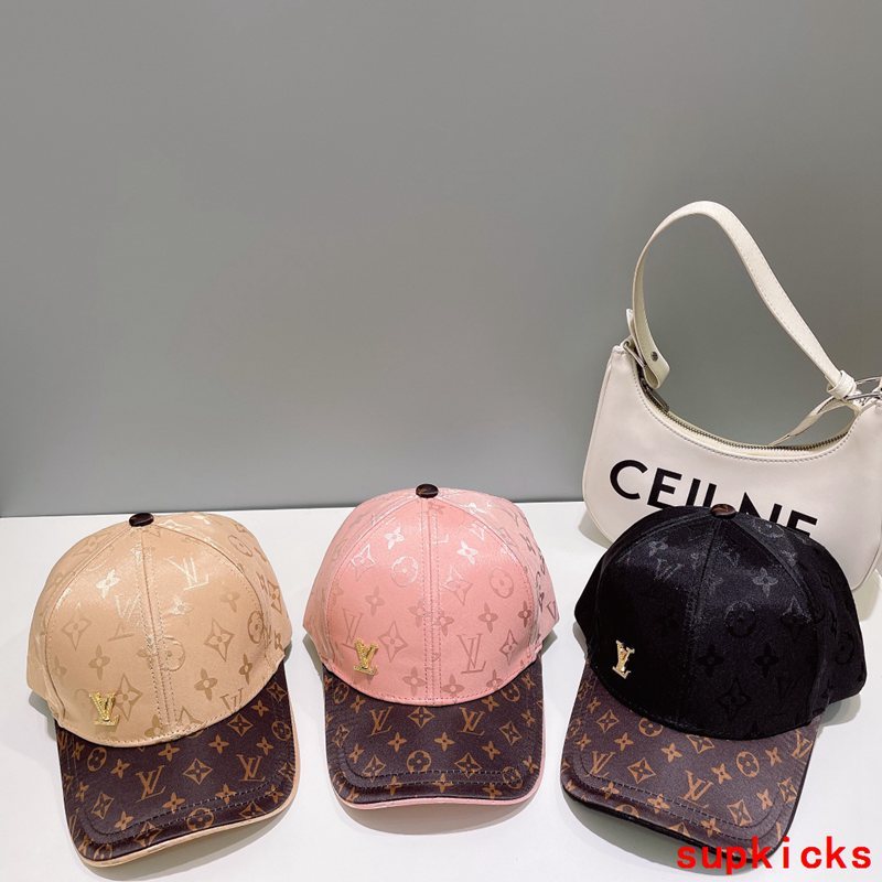 Close-up detail view of Louis Vuitton unisex cap
