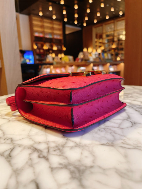 Side view of timeless structured handbag