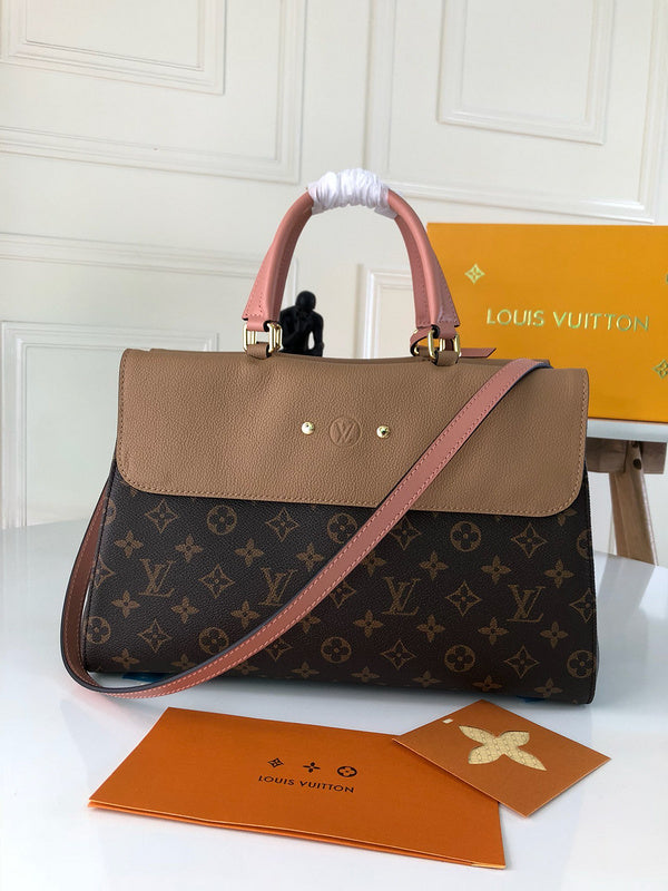 Close-up detail of chic signature women's handbag – women's luxury handbag