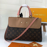 Close-up detail of chic signature women's handbag – women's luxury handbag
