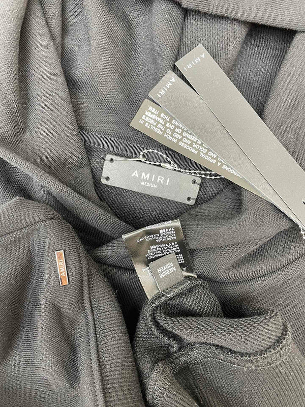 Amiri luxury hoodie detail shot