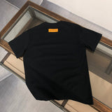 Close-up detail shot of Louis Vuitton cotton t-shirt with streetwear-inspired cut