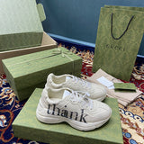 Gucci stone beige luxury sneakers view 10 classic court silhouette