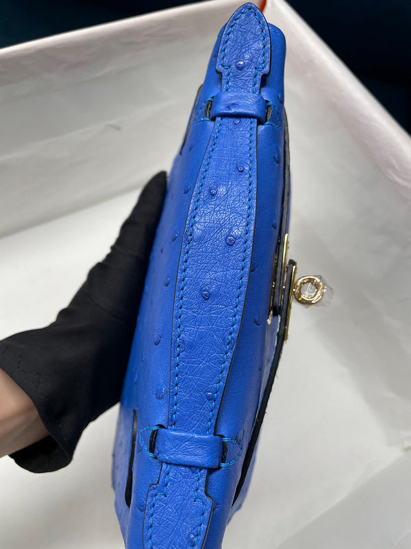 Side view of modernist structured handbag