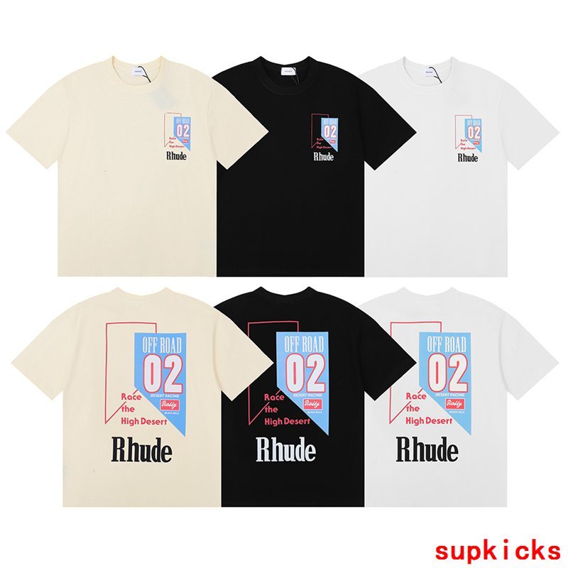 Full styled look of Rhude luxury clothing with monogram-inspired silhouette
