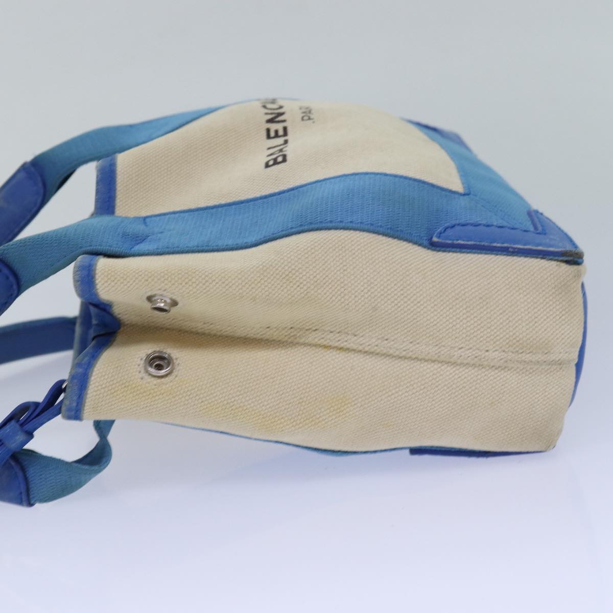 Balenciaga Navy Cabas Handbag | Luxury Canvas Tote Bag