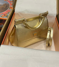 Premium Leather Top Handle Satchel - Elegant Women's Designer Bag - NM7108