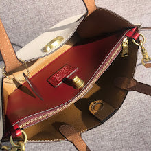 New Premium Leather Top Handle Satchel - Elegant Women's Designer Bag - NM6349