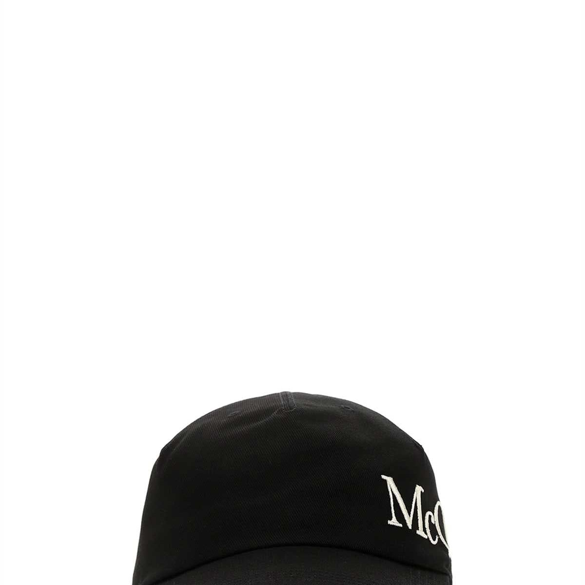 Alexander McQueen Hats? Alexander Mcqueen Men Black Gabardine Baseball Cap Casual Everyday Designer Cap