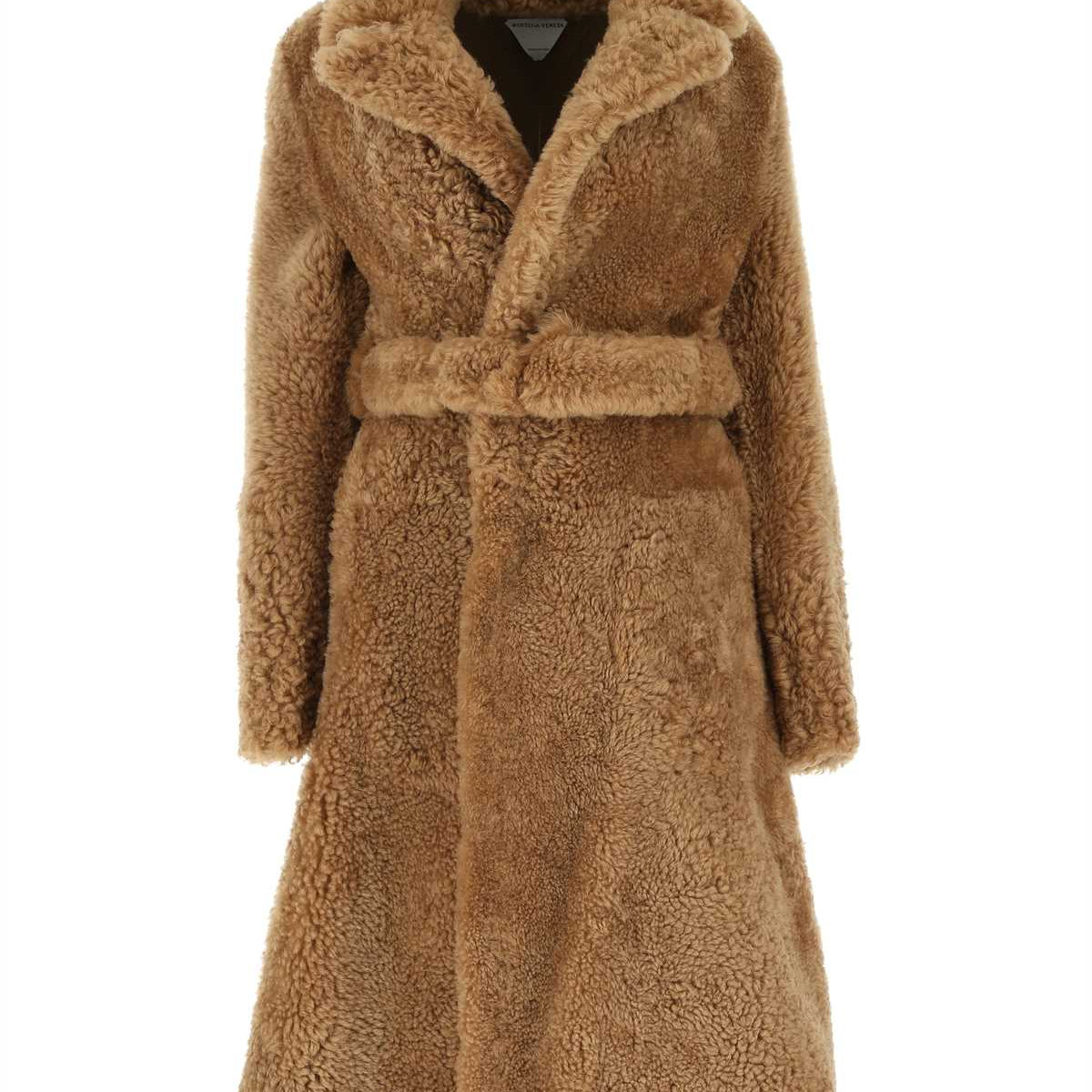 Bottega Veneta Jackets? Bottega Veneta Women Camel Shearling Coat Luxury Designer Outerwear Jacket