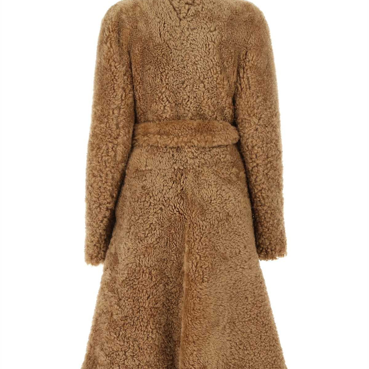 Bottega Veneta Jackets? Bottega Veneta Women Camel Shearling Coat Luxury Designer Outerwear Jacket