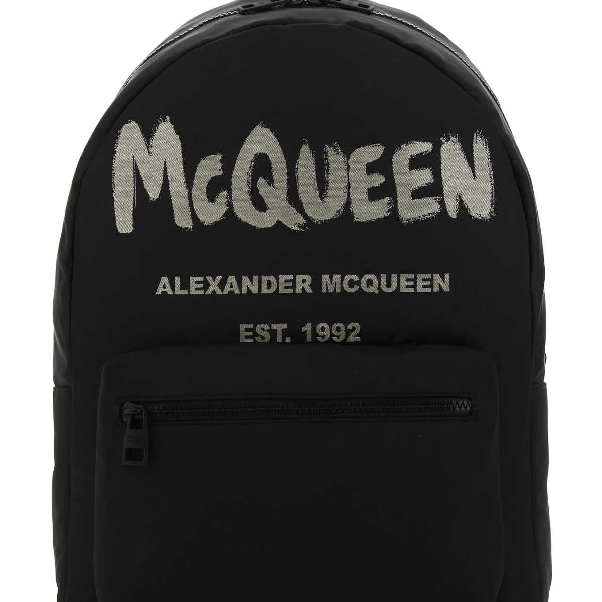Alexander McQueen Bags? Alexander Mcqueen Men Black Canvas Metropolitan Backpack Elegant Everyday Designer Handbag