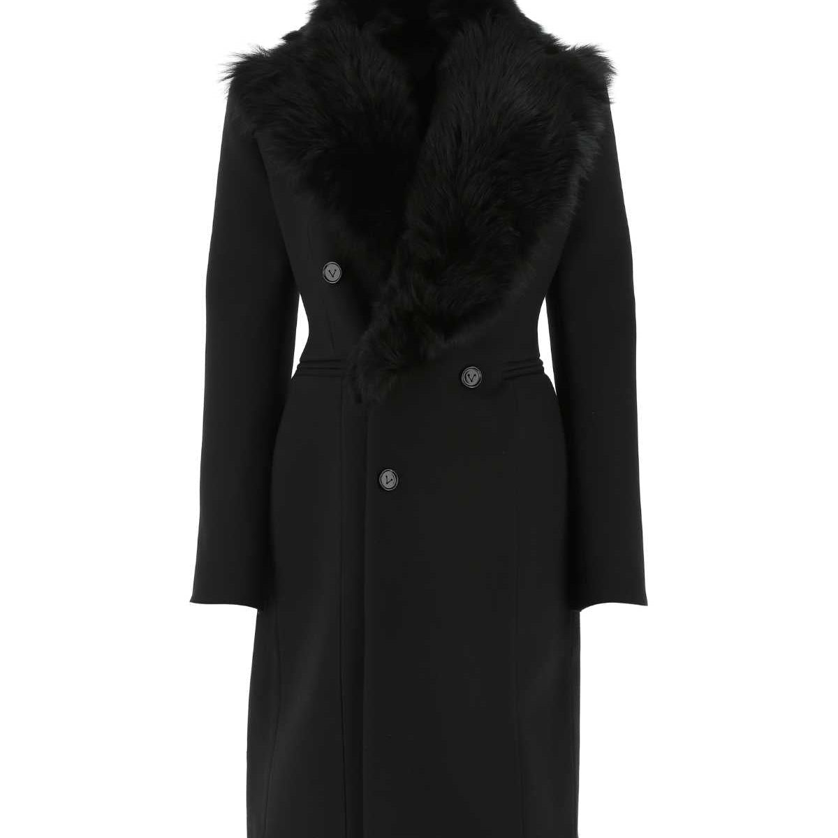 Bottega Veneta Jackets? Bottega Veneta Women Black Stretch Acrylic Blend Coat Premium Casual Designer Jacket