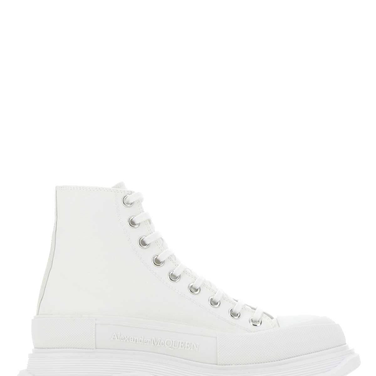 Alexander McQueen Shoes? Alexander Mcqueen Men White Canvas Canvas Sack Sneakers Premium Designer Casual Shoes