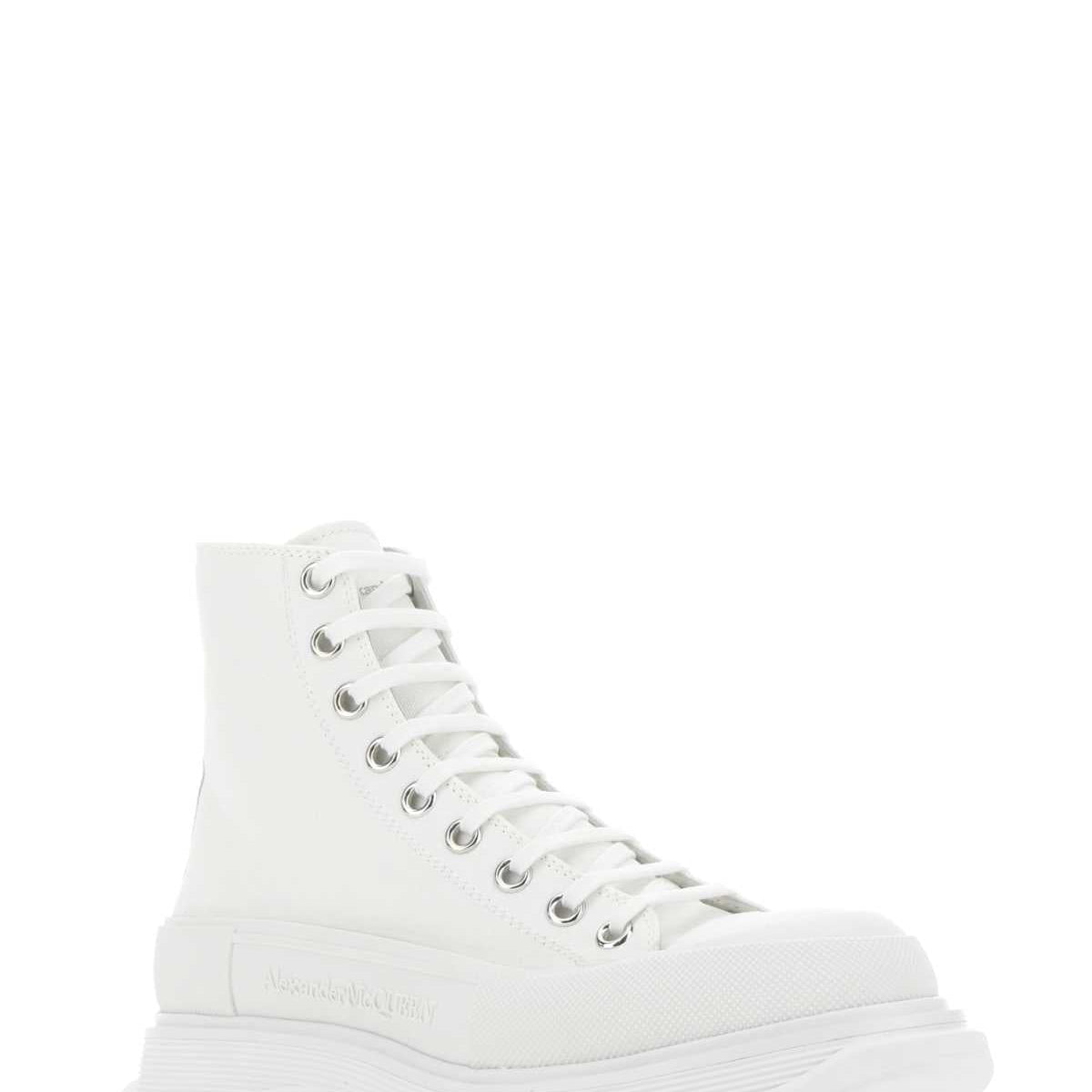 Alexander McQueen Shoes? Alexander Mcqueen Men White Canvas Canvas Sack Sneakers Premium Designer Casual Shoes