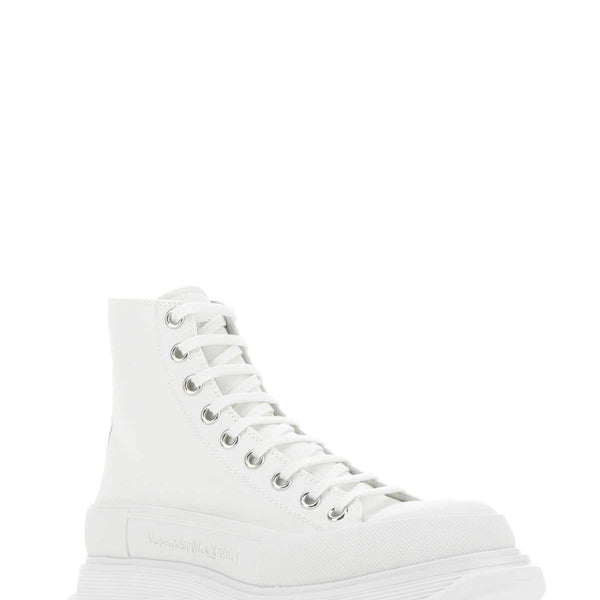 Alexander McQueen Shoes? Alexander Mcqueen Men White Canvas Canvas Sack Sneakers Premium Designer Casual Shoes