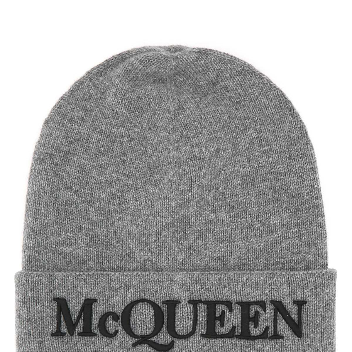 Alexander McQueen Hats? Alexander Mcqueen Men Grey Cashmere Beanie Hat Casual Everyday Designer Cap