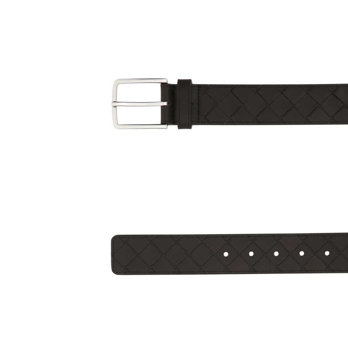 Bottega Veneta Belts? Bottega Veneta Men Dark Brown Leather Belt Classic Everyday Designer Belt