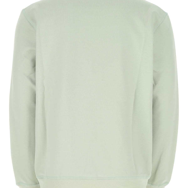 Alexander McQueen Hoodies? Alexander Mcqueen Men Pastel Green Cotton Sweatshirt Comfortable Luxury Streetwear Hoodie