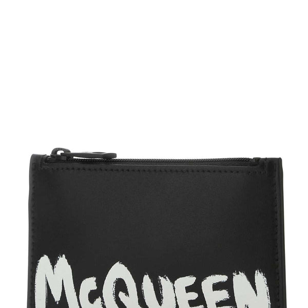 Alexander McQueen premium wallets detail and craftsmanship close-up