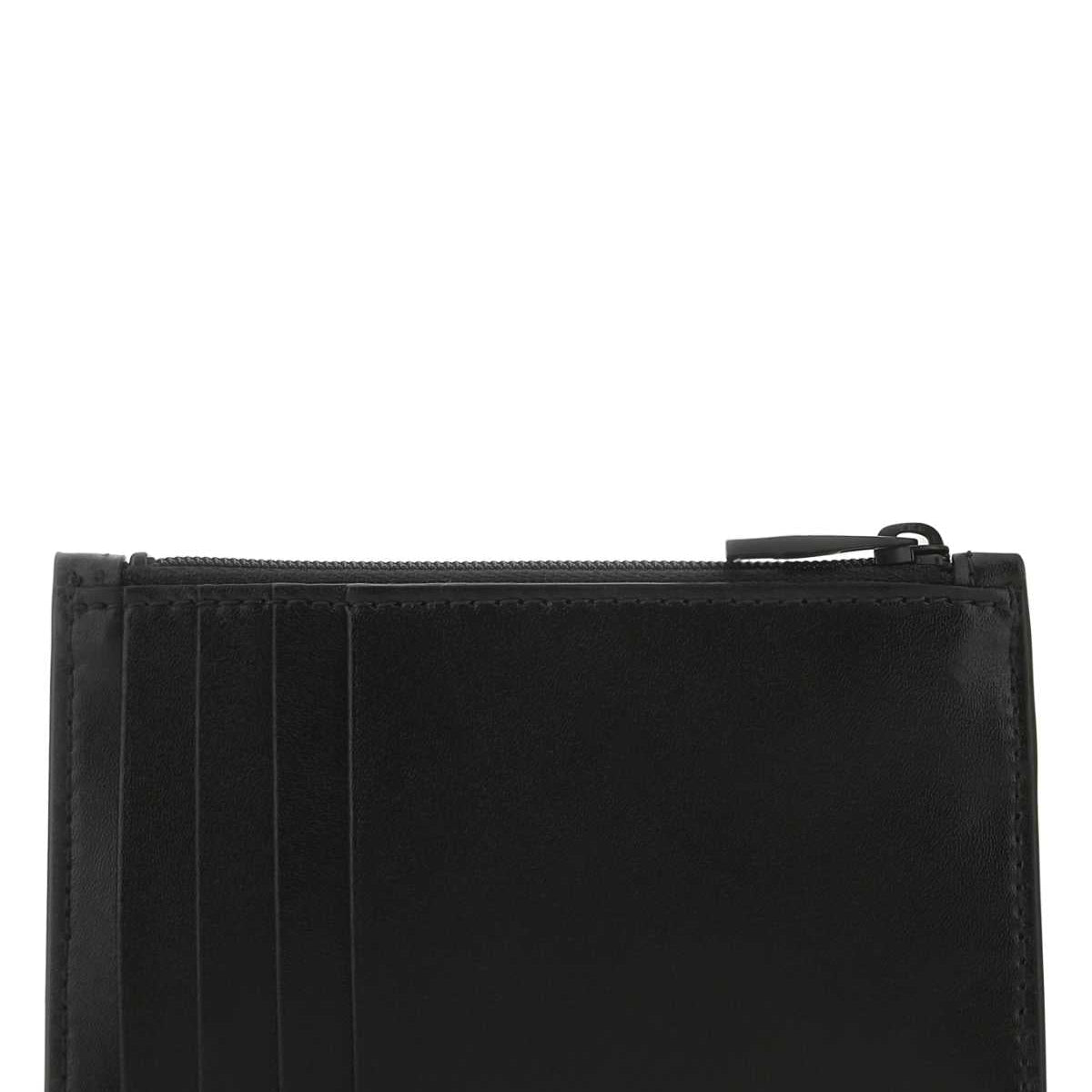 Alexander McQueen Wallets? Alexander Mcqueen Men Black Leather Card Holder Premium Leather Designer Wallet