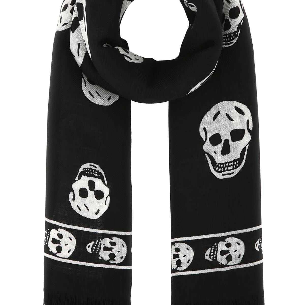 Alexander McQueen Scarves? Alexander Mcqueen Women Printed Wool Scarf Elegant Everyday Designer Scarf